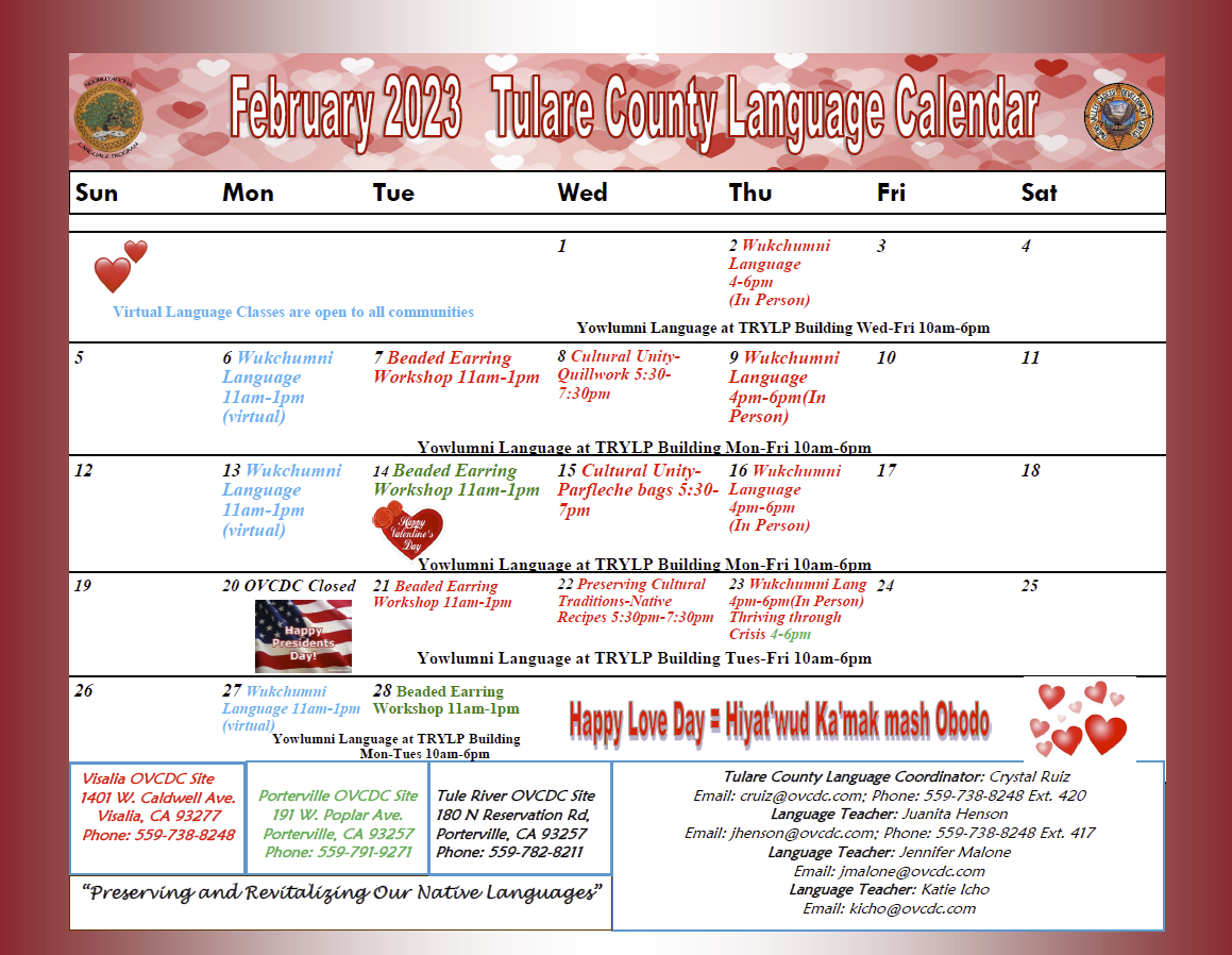 Language Owens Valley Career Development Center